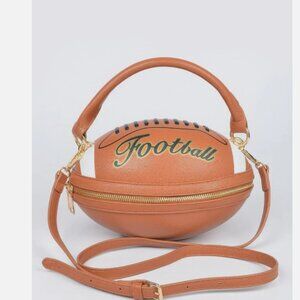 Hellow 3 AM Football Shaped Convertible Crossbody Handbag NWT